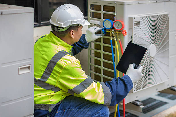 Professional Hvac technician working in Linden, MI